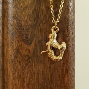 14k Gold plated mermaid necklace